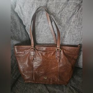 Gerry Weber Lugiano Cognac Leather Tote Bag